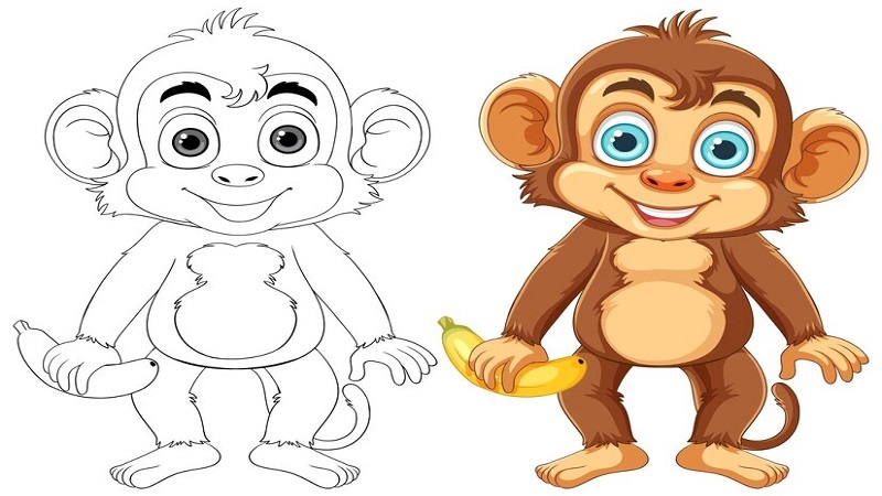 Drawing:mdvn-my4his= Monkey